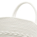 vidaXL barna-fehér pamut tárolókosár Ø43 x 38 cm