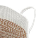 vidaXL barna-fehér pamut tárolókosár Ø51 x 33 cm