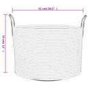 vidaXL barna-fehér pamut tárolókosár Ø51 x 33 cm