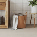 vidaXL barna pamut tárolókosár Ø40 x 35 cm