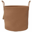 vidaXL barna pamut tárolókosár Ø40 x 35 cm