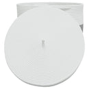 vidaXL fehér-fekete pamut tárolókosár fedéllel Ø40 x 35 cm