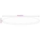 vidaXL tömör újrahasznosított fa kerek asztallap Ø70 x 2,5 cm