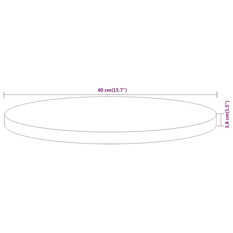 vidaXL tömör akácfa kerek asztallap Ø40 x 3,8 cm