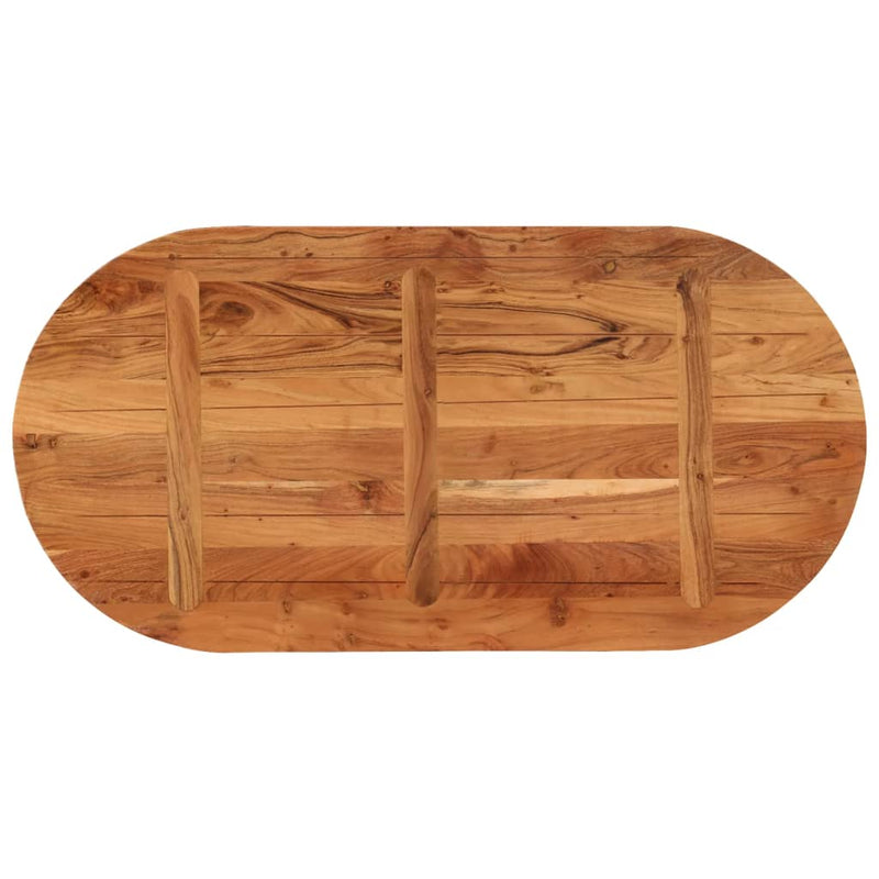 vidaXL tömör akácfa ovális asztallap 100 x 50 x 2,5 cm