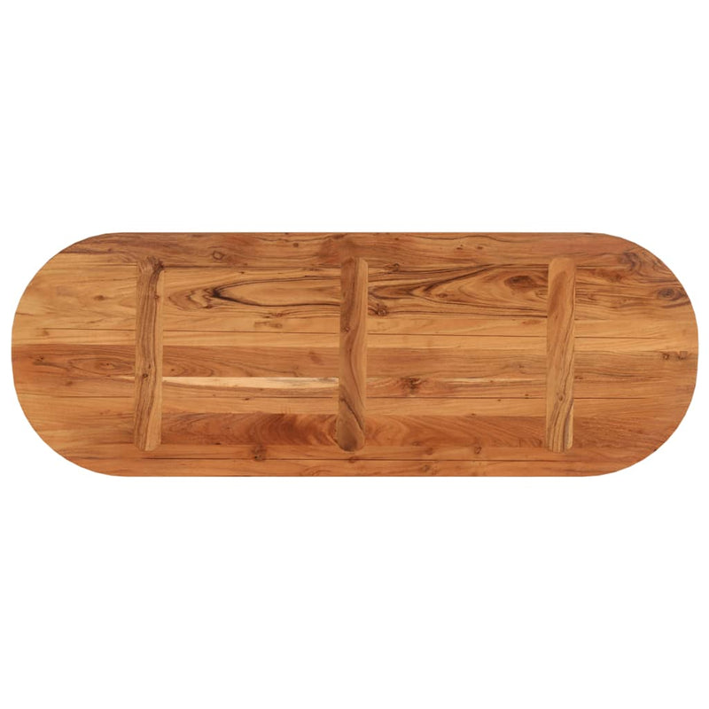 vidaXL tömör akácfa ovális asztallap 140 x 50 x 2,5 cm