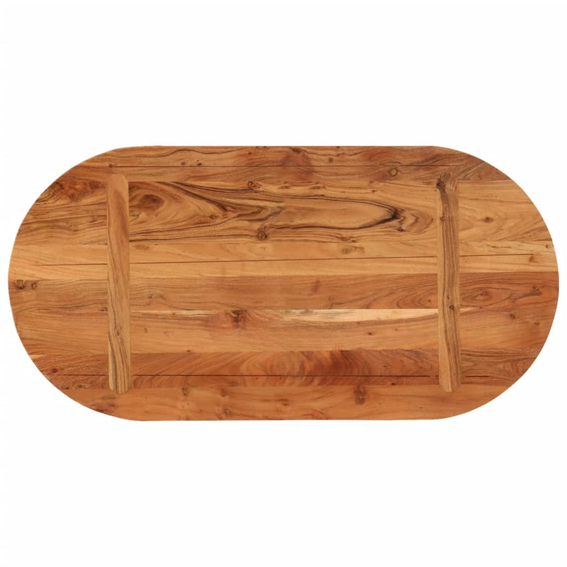 vidaXL tömör akácfa ovális asztallap 80 x 40 x 3,8 cm