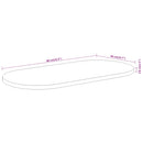 vidaXL tömör akácfa ovális asztallap 80 x 40 x 3,8 cm