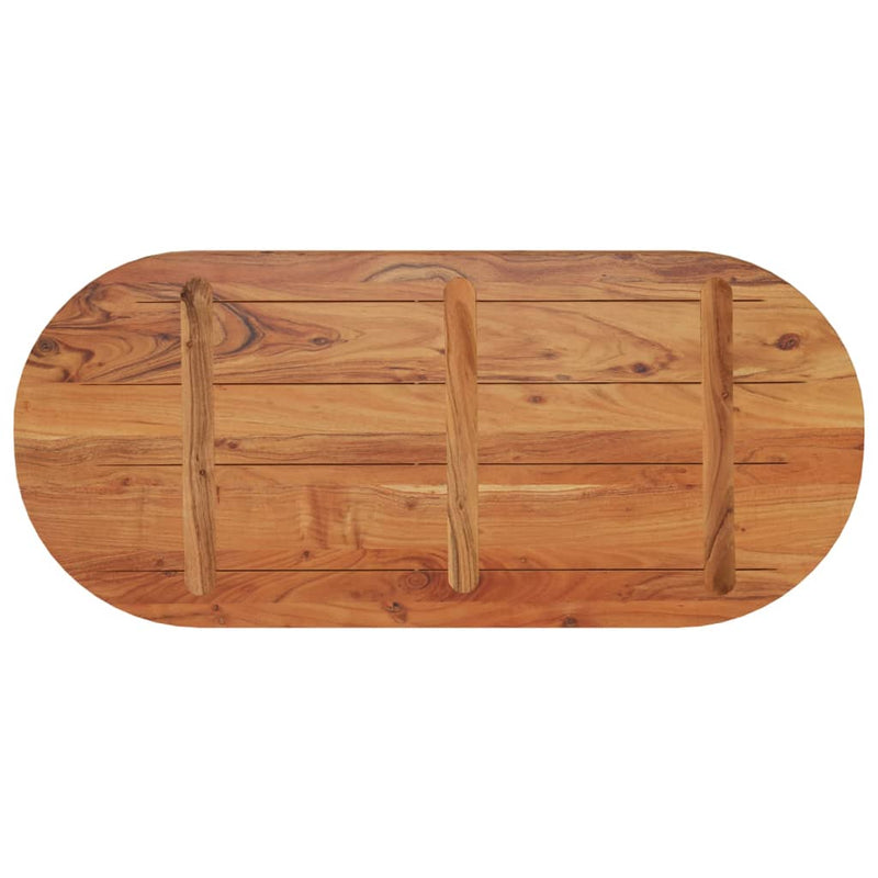 vidaXL tömör akácfa ovális asztallap 90 x 40 x 3,8 cm