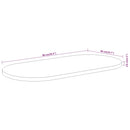 vidaXL tömör akácfa ovális asztallap 90 x 40 x 3,8 cm