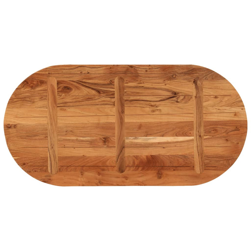 vidaXL tömör akácfa ovális asztallap 100 x 50 x 3,8 cm