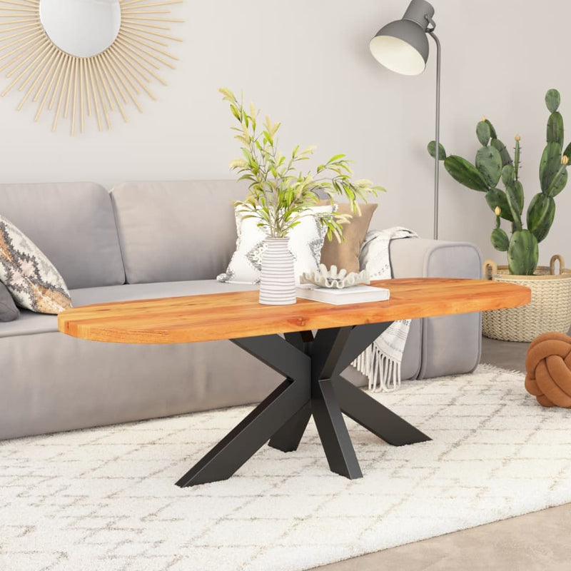 vidaXL tömör akácfa ovális asztallap 140 x 50 x 3,8 cm