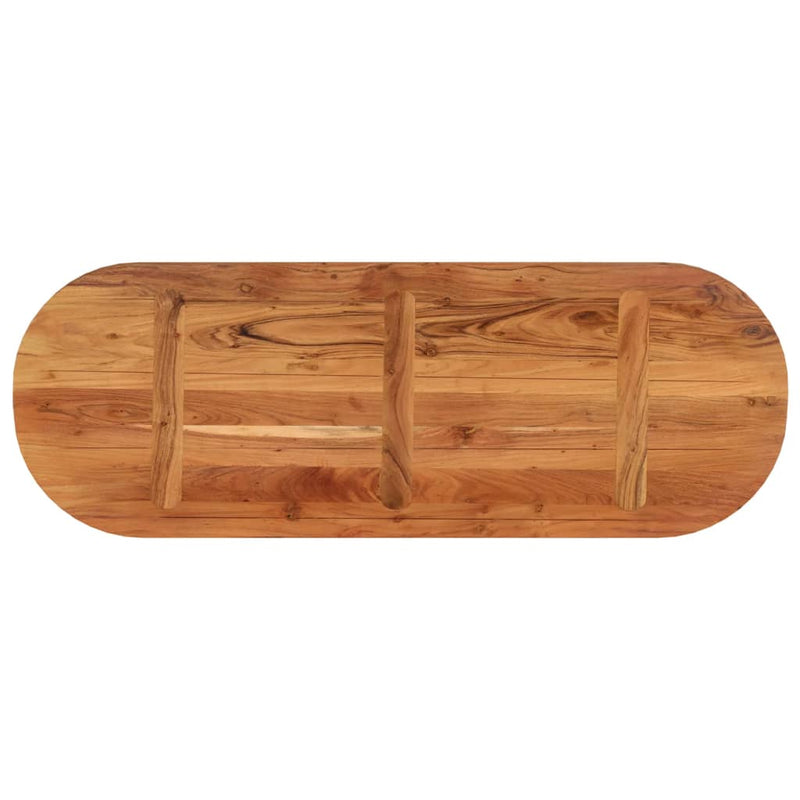 vidaXL tömör akácfa ovális asztallap 140 x 50 x 3,8 cm