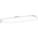 vidaXL tömör nyers mangófa ovális asztallap 80 x 40 x 3,8 cm