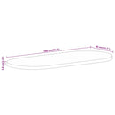 vidaXL tömör nyers mangófa ovális asztallap 100 x 40 x 3,8 cm