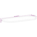 vidaXL tömör nyers mangófa ovális asztallap 110 x 40 x 3,8 cm