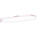 vidaXL tömör nyers mangófa ovális asztallap 120 x 50 x 3,8 cm