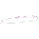 vidaXL tömör nyers mangófa ovális asztallap 120 x 60 x 3,8 cm