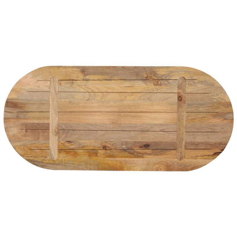 vidaXL tömör mangófa ovális asztallap 80 x 40 x 2,5 cm