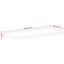 vidaXL tömör mangófa ovális asztallap 80 x 40 x 2,5 cm