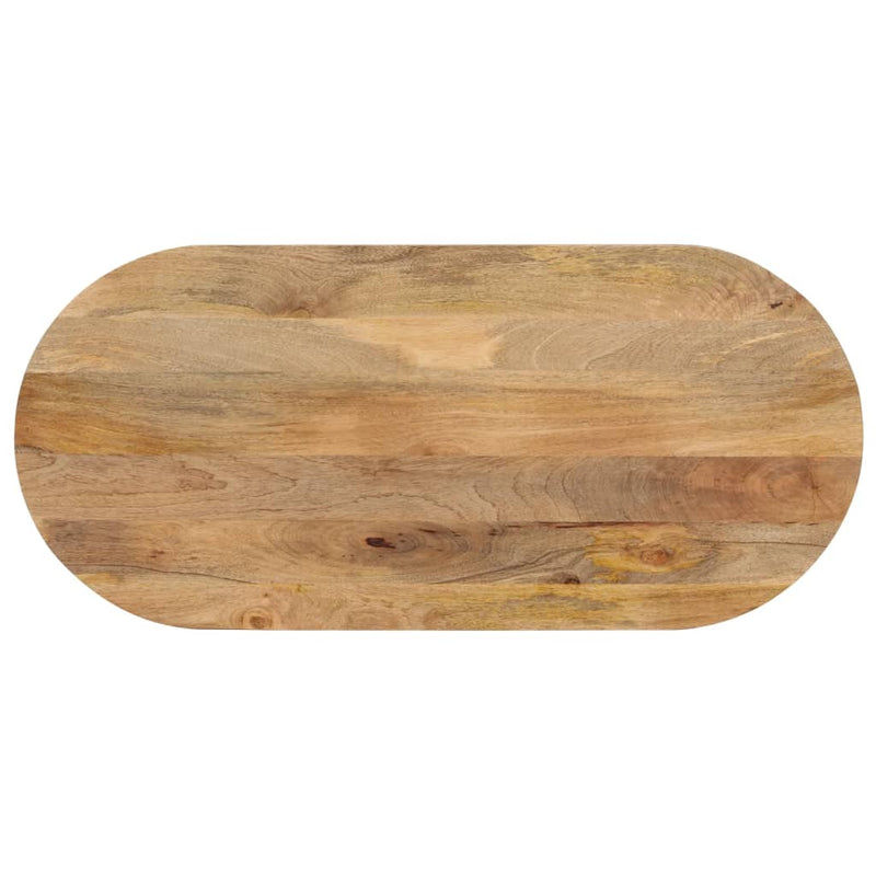 vidaXL tömör mangófa ovális asztallap 90 x 40 x 2,5 cm