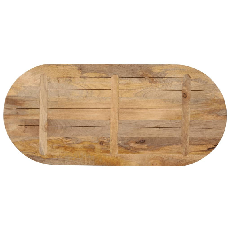 vidaXL tömör mangófa ovális asztallap 100 x 40 x 2,5 cm