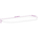 vidaXL tömör mangófa ovális asztallap 110 x 40 x 2,5 cm