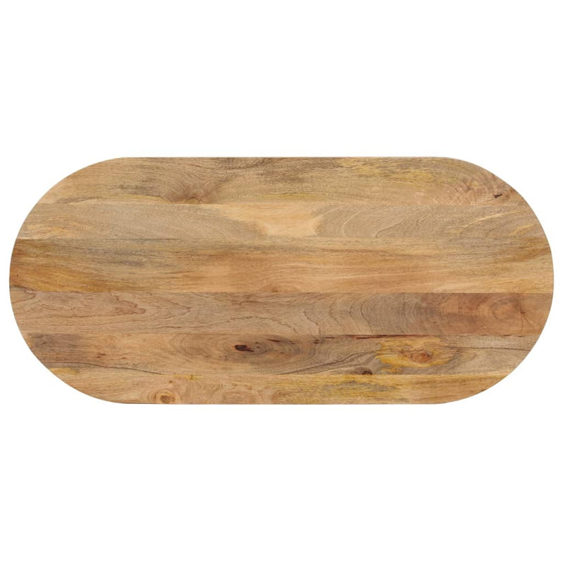 vidaXL tömör mangófa ovális asztallap 110 x 50 x 2,5 cm