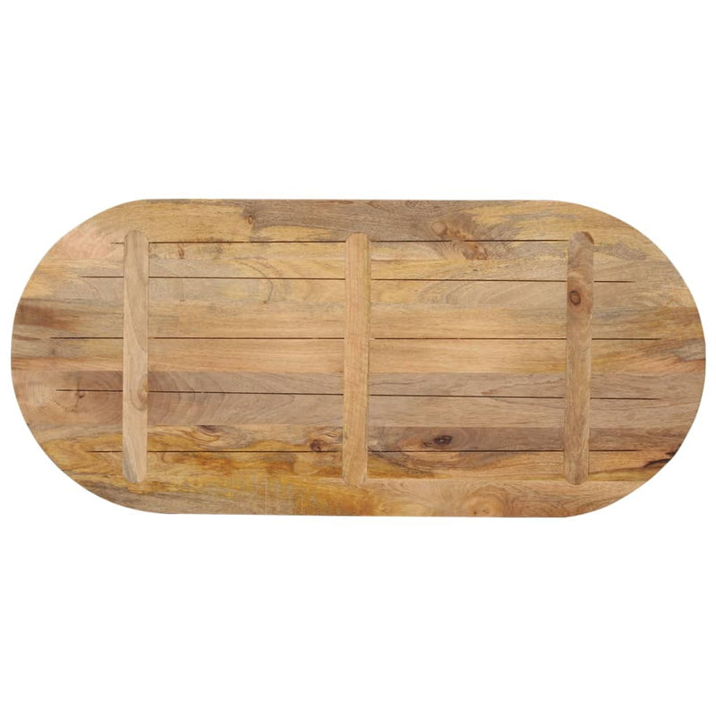 vidaXL tömör mangófa ovális asztallap 120 x 50 x 2,5 cm
