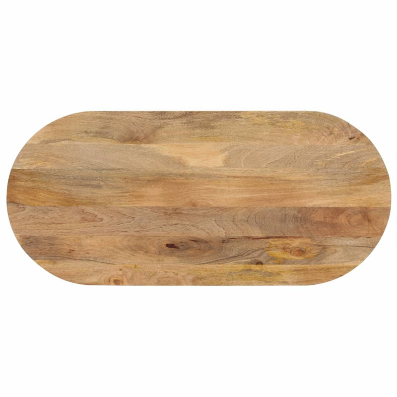 vidaXL tömör mangófa ovális asztallap 140 x 50 x 2,5 cm