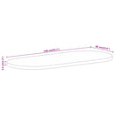 vidaXL tömör nyers mangófa ovális asztallap 140 x 60 x 2,5 cm