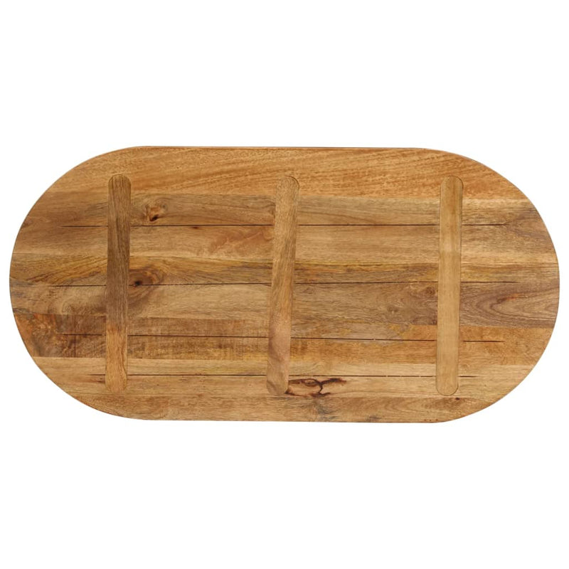 vidaXL tömör mangófa ovális asztallap 100 x 40 x 2,5 cm