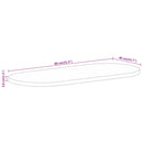 vidaXL tömör nyers mangófa ovális asztallap 80 x 40 x 3,8 cm