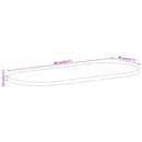 vidaXL tömör nyers mangófa ovális asztallap 90 x 40 x 3,8 cm