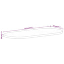 vidaXL tömör nyers mangófa ovális asztallap 110 x 50 x 3,8 cm