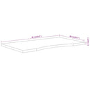 vidaXL tömör akácfa téglalap alakú asztallap 80 x 50 x 2,5 cm