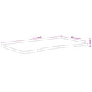 vidaXL tömör akácfa téglalap alakú asztallap 90 x 50 x 2,5 cm