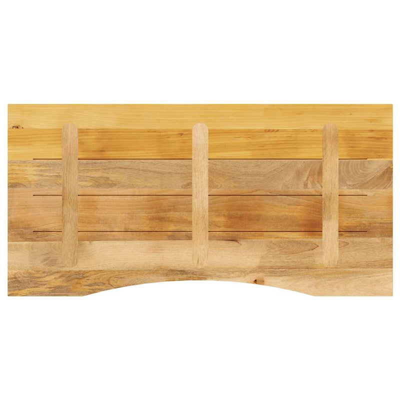 vidaXL tömör nyers mangófa íves asztallap 110 x 50 x 2,5 cm