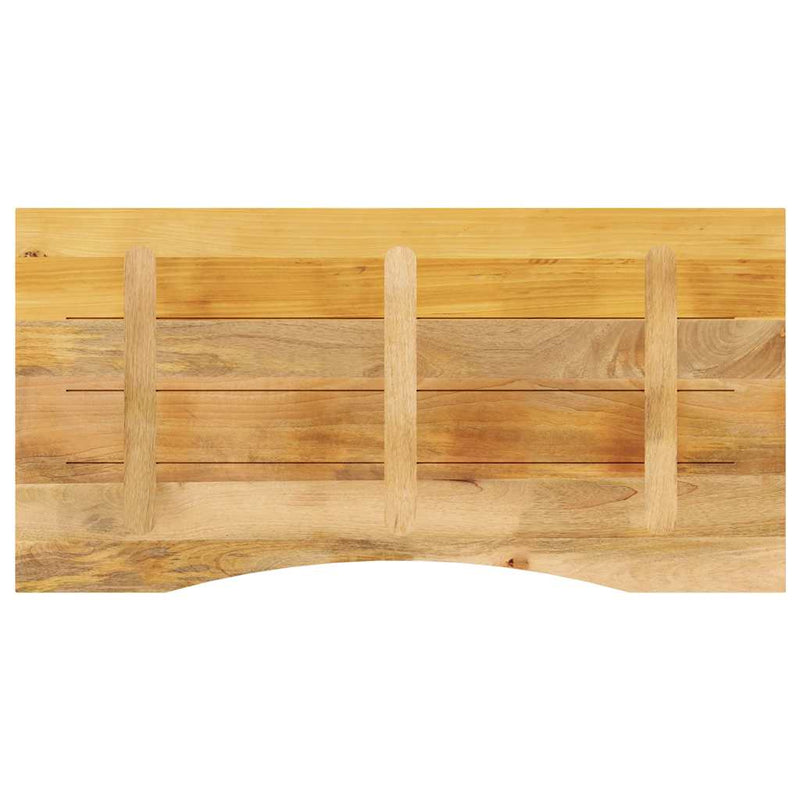 vidaXL tömör nyers mangófa íves asztallap 110 x 60 x 2,5 cm