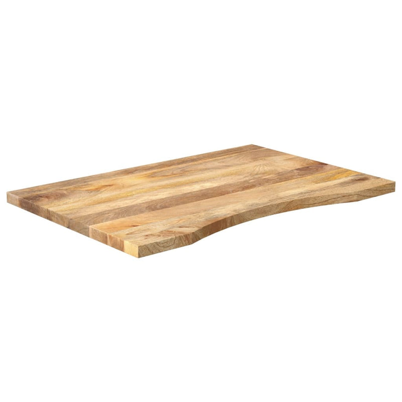 vidaXL tömör nyers mangófa íves asztallap 80 x 50 x 2,5 cm