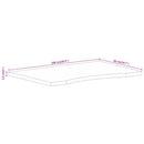 vidaXL tömör nyers mangófa íves asztallap 100 x 50 x 2,5 cm