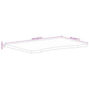 vidaXL tömör nyers mangófa íves asztallap 110 x 50 x 2,5 cm