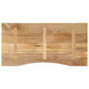 vidaXL tömör nyers mangófa íves asztallap 120 x 50 x 2,5 cm