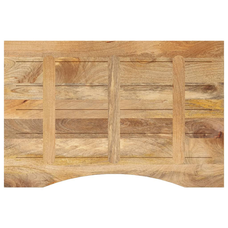 vidaXL tömör nyers mangófa íves asztallap 90 x 60 x 2,5 cm