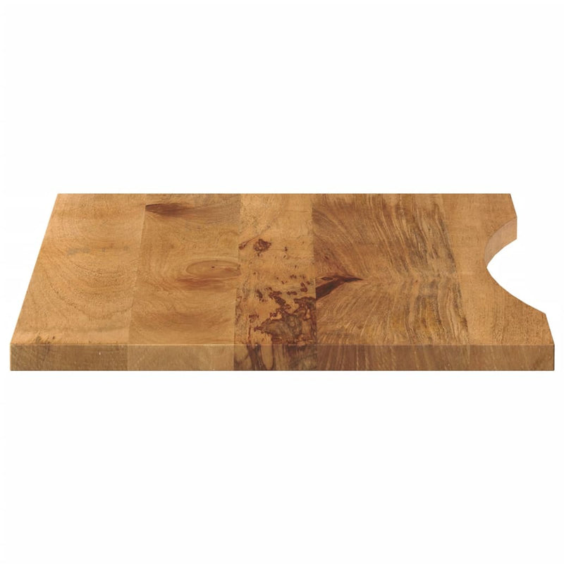 vidaXL tömör nyers mangófa íves asztallap 90 x 50 x 2,5 cm