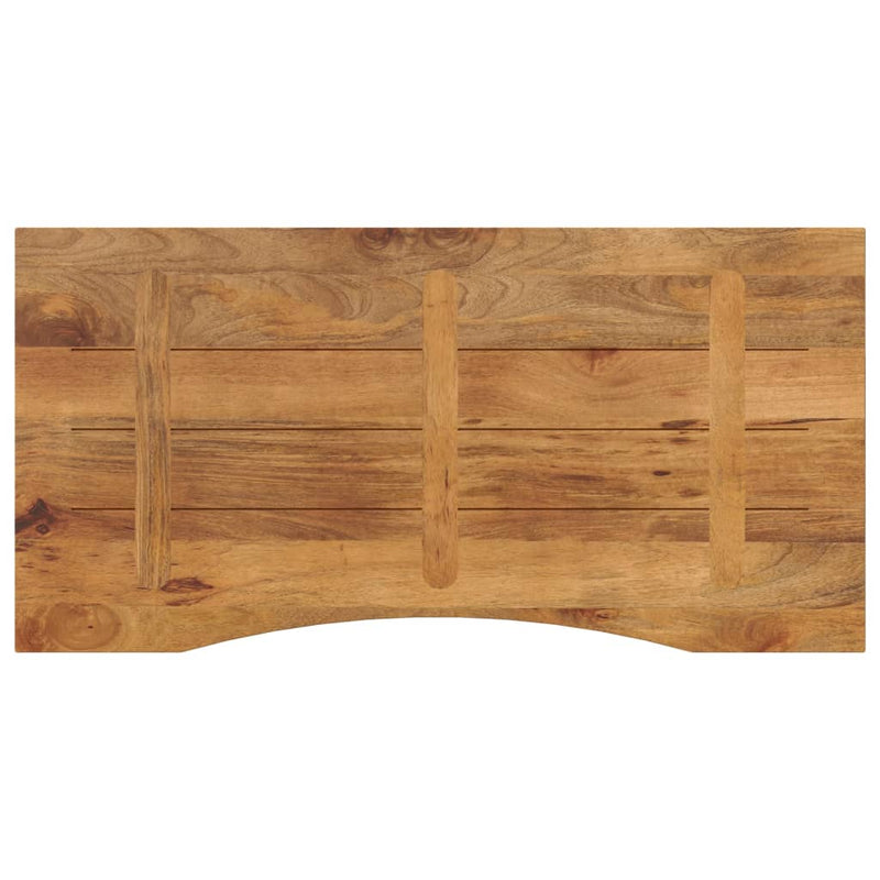 vidaXL tömör nyers mangófa íves asztallap 120 x 50 x 2,5 cm