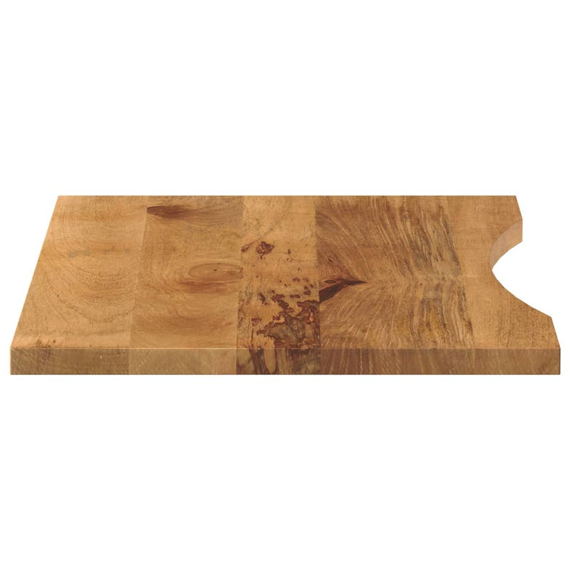 vidaXL tömör nyers mangófa íves asztallap 90 x 60 x 2,5 cm