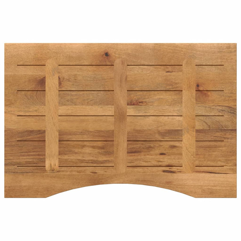 vidaXL tömör nyers mangófa íves asztallap 90 x 60 x 2,5 cm