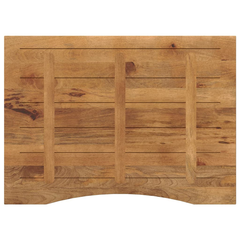 vidaXL tömör nyers mangófa íves asztallap 110 x 80 x 2,5 cm