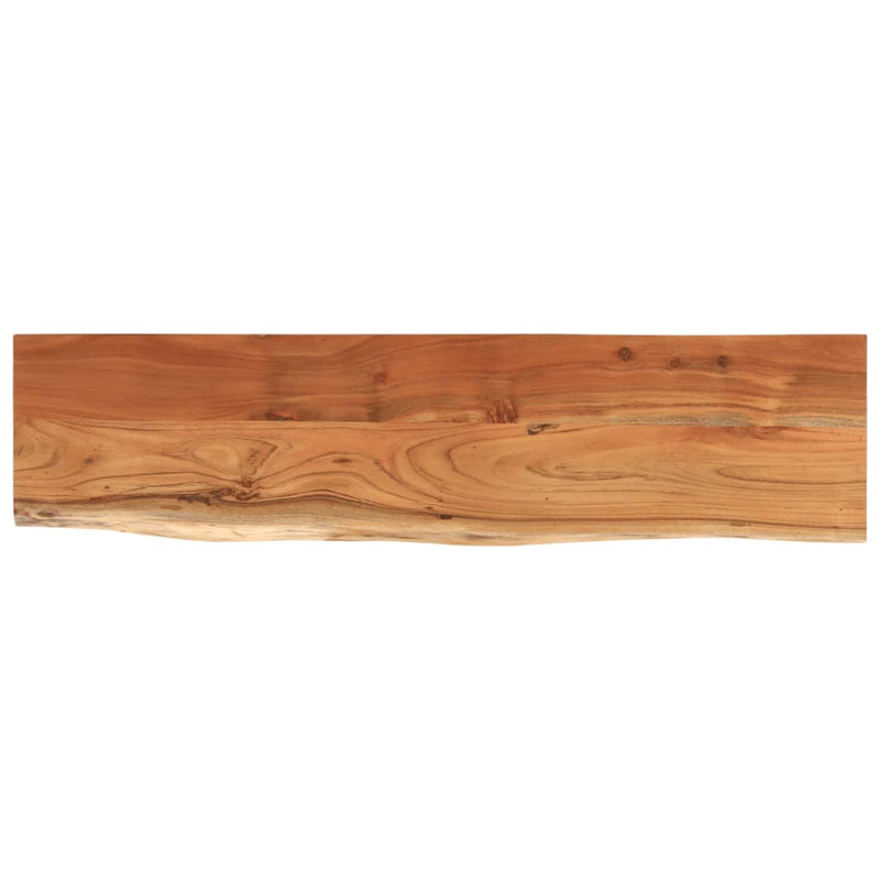 vidaXL tömör akácfa téglalap alakú fali polc 80 x 20 x 2,5 cm
